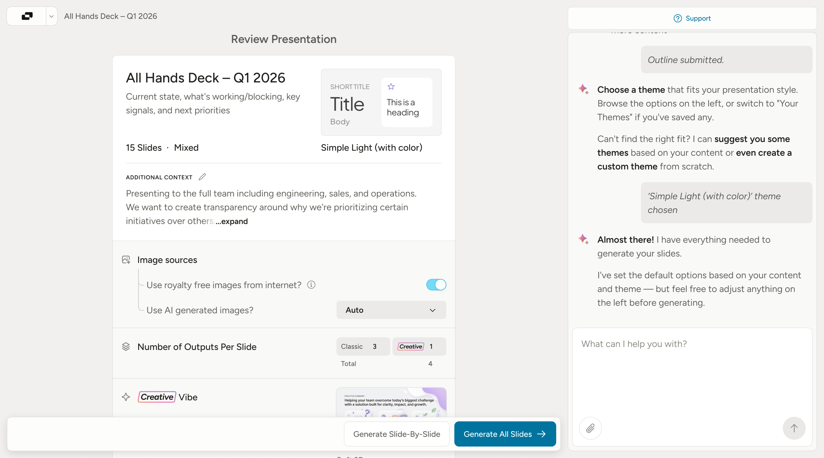 Presentation Creation Agent